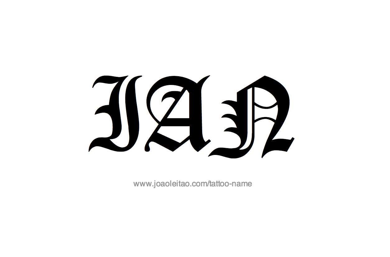 Ian Name Tattoo Designs